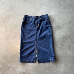 Denim mid length skirt Size 5